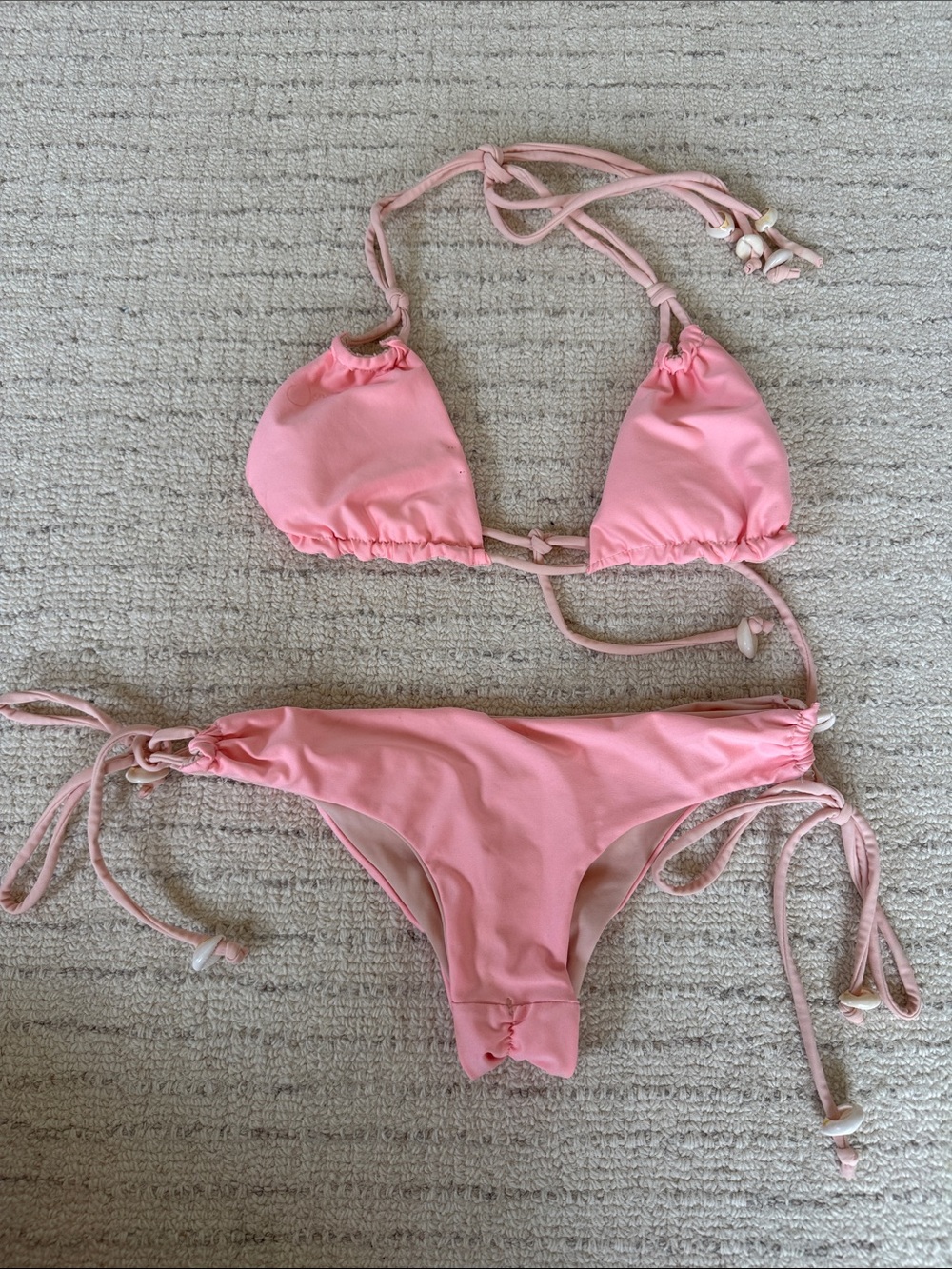 Pink Triangle Bikini Set - Woman Swim